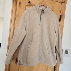32 Degrees Heat Cozy Warm Beige Quarter-Zip Pullover Sweater XL